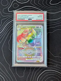 2022 POKEMON SWORD/SHIELD SILVER TEMPEST SECRET FA/LUGIA VSTAR PSA 8 - Image 1