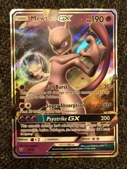 Mewtwo GX 39/73 Shining Legends Sun and Moon Pokemon Full Art 2018 pack fresh - Image 1