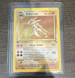 Pokemon Kabutops 9/62 Fossil Holo Rare 1st Edition 60 HP Trading Card 1999 - Image 1