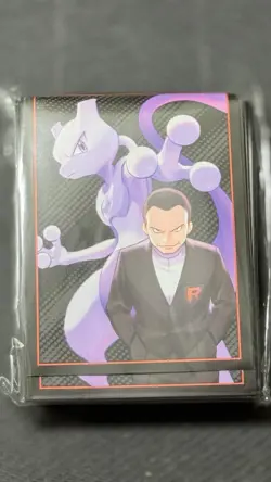 Scarlet & Violet Destined Rivals Giovanni & Mewtwo Card Sleeves [65 Count] - Image 1
