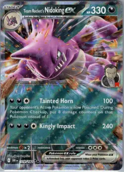 Team Rocket's Nidoking ex 119/182 SV10: Destined Rivals - Pokemon Card - NM - Image 1