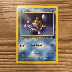 Squirtle 68/82 Unlimited Team Rocket Vintage WoTC Pokemon Card, a - Image 1