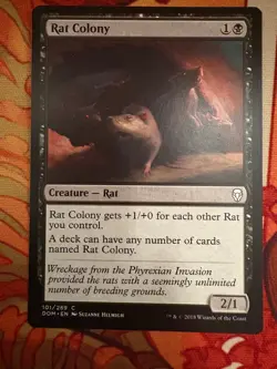 1x NM/M English Rat Colony 101 Dominaria DOM MTG Magic - Image 1