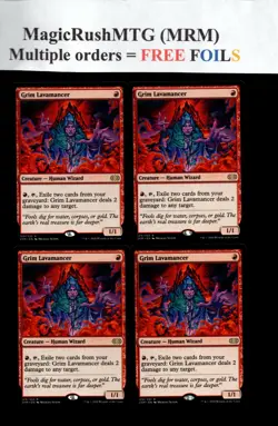 MRM ENGLISH 4x Grim Lavamancer - Sinistre lavamancien NM MTG magic 2XM - Image 1
