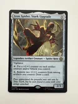 Iron Spider Stark Upgrade MTG Magic the Gathering Card NM Near Mint SPM - Image 1