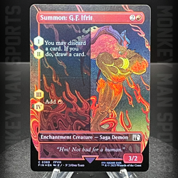 Magic MTG Final Fantasy - Summon: G.F. Ifrit - FIN C 0369 FOIL BORDERLESS MINT - Image 1
