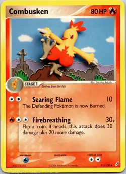 Combusken 31/100 Uncommon Crystal Guardians Pokemon LP - Image 1