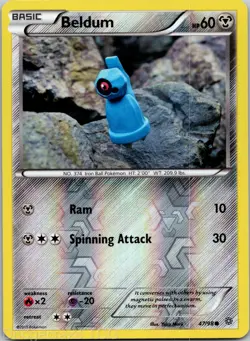 Beldum 47/98 Common Ancient Origins Pokemon Reverse Holo NM - Image 1
