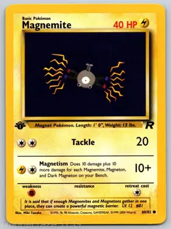 Magnemite 60/82 Common Team Rocket Pokemon 1st Edition NM - Image 1