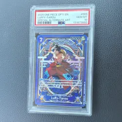 Namco One Piece CCG Luffy-Tarou ST18-005 Super Rare Alt Art Foil PSA 10 - Image 1