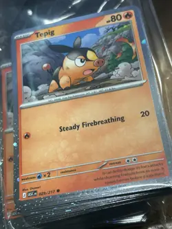 LOT OF (100) Pokemon Tepig 029/217 - ME: Ascended Heroes Common Regular Card NM - Image 1