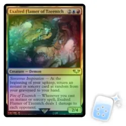 FOIL EXALTED FLAMER OF TZEENTCH (SURGE FOIL) Warhammer 40,000 Magic MTG CARD - Image 1