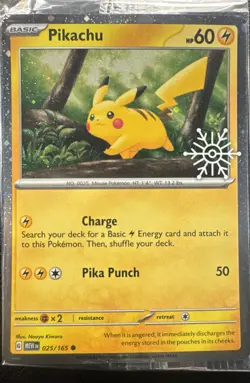 Pikachu - (Holiday Calendar) 025/165 Miscellaneous Cards & Products Holo - Image 1