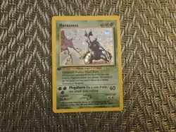 HERACROSS 6/111 Neo Genesis Holo Rare 1st Edition English Pokemon Card 2000 - Image 1