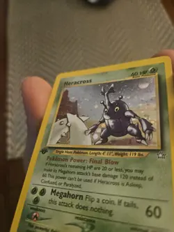 HERACROSS 6/111 Neo Genesis Holo Rare 1st Edition English Pokemon Card 2000 - Image 4