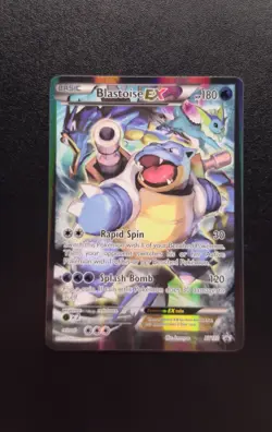 Blastoise EX XY122 Black Star Promo Full Art Holo Pokemon Card - Image 1