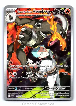 Teams Rocket's Houndoom 191/182 - Destined Rivals - Pokemon Card - Near Mint - Image 1