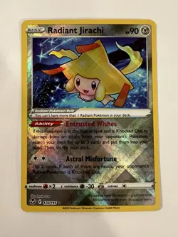 Radiant Jirachi 120 Silver Tempest Radiant Rare Pokemon TCG - NM - Image 1