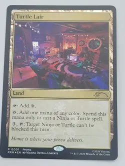 Turtle Lair Teenage Mutant Ninja Turtles Foil P 0001 Promo MTG - Image 1