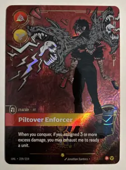 Vi - Piltover Enforcer OVERNUMBERED LEGEND Riftbound UNLEASHED 229/219 Mint - Image 1