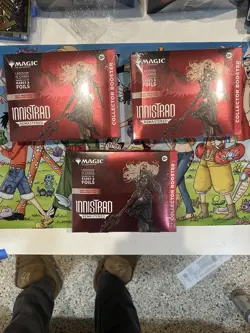 Lot Of 3 Magic The Gathering Innistrad Remastered Collector Booster In hand - Image 1