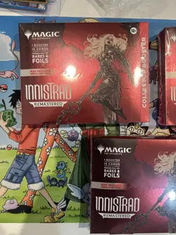 Lot Of 3 Magic The Gathering Innistrad Remastered Collector Booster In hand - Image 2