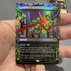 Leonardo's Technique (Showcase) Teenage Mutant Ninja Turtles MTG (FOIL) R0224 NM - Image 1