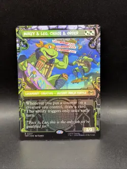 Mikey & Leo, Chaos & Order Borderless Teenage Mutant Ninja Turtles Foil 247 - Image 1