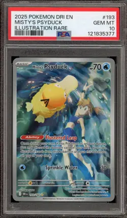 Pokemon Misty's Psyduck Destined Rivals Illustration Rare #193 PSA 10 Gem Mint - Image 1