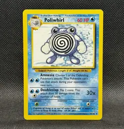 Poliwhirl 38/102 Uncommon Base Set Unlimited Pokemon Lightly Played - Image 1