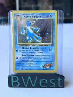 💫 Swirl Mistys Golduck NM LP Gym Challenge Holo Rare 12 Pokemon - Image 1