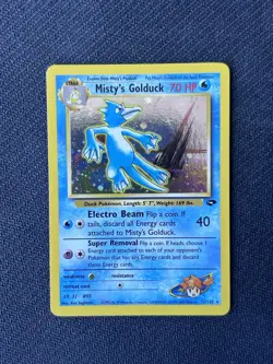 💫 Swirl Mistys Golduck NM LP Gym Challenge Holo Rare 12 Pokemon - Image 2