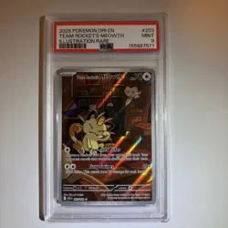 Team Rocket'S Meowth Pokemon Dri En-Destined Rivals 203 NM PSA 9 - Image 1