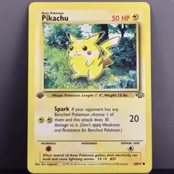 Pokemon Pikachu 60/64 Jungle 1st Edition Common MP Vintage WOTC Card - Image 1
