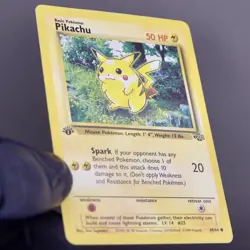 Pokemon Pikachu 60/64 Jungle 1st Edition Common MP Vintage WOTC Card - Image 3