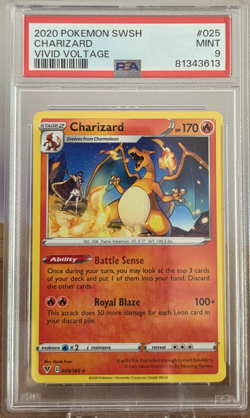 2020 Pokemon SWSH Vivid Voltage Charizard Promos Holo #025/185 PSA 9 GEM MINT - Image 1