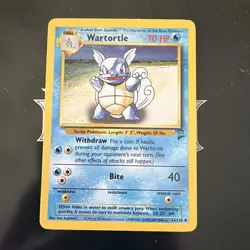 Wartortle 63/130 Base Set 2 Uncommon Vintage Pokemon Card WOTC TCG English - Image 1