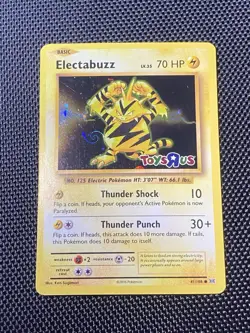 Electabuzz 41/108 HOLO BLEED Galaxy Swirl Toys R Us Stamped Promo Holo Pokemon - Image 1