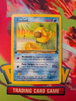 Psyduck 53/62 Fossil 1st Edition Common Pokemon Card NM - Image 1