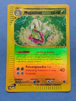 Pokemon Reverse Holo eReader Meganium- Expedition- 54/165- LP - Image 1