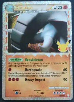 Donphan 107/123 Classic Collection Celebrations: Classic Collection Pokemon NM - Image 1