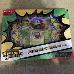 Pokemon TCG Mega Meganium ex Box Mega Evolution Ascended Heroes Promo Booster - Image 1