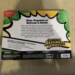 Pokemon TCG Mega Meganium ex Box Mega Evolution Ascended Heroes Promo Booster - Image 2
