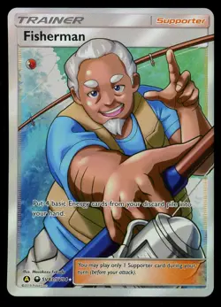 Pokemon Fisherman SV83/SV94 Sun & Moon Hidden Fates Shiny Vault Near Mint - Image 1