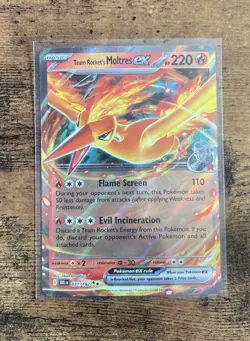 Pokemon TCG Team Rockets Moltres EX 031/182 Destined Rivals Double Rare - NM - Image 1