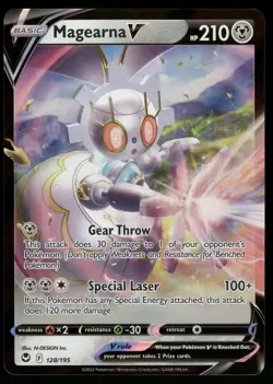 Magearna V 128/195 SWSH12: Silver Tempest Pokemon - Image 1