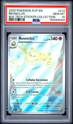 2025 POKEMON SVP EN-SV BLACK STAR PROMO #212 REUNICLUS PSA 10 - Image 1