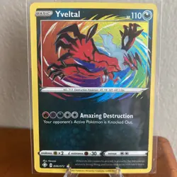Yveltal Amazing Rare Holo 046/072 Shining Fates Pokemon TCG English 110 HP - Image 2