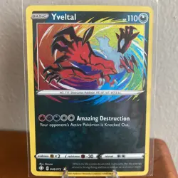 Yveltal Amazing Rare Holo 046/072 Shining Fates Pokemon TCG English 110 HP - Image 3