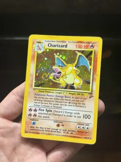 Pokemon TCG Base Set 2 Charizard 4/130 Holo Rare PERFECT SWIRL 🌀 HP - Image 2